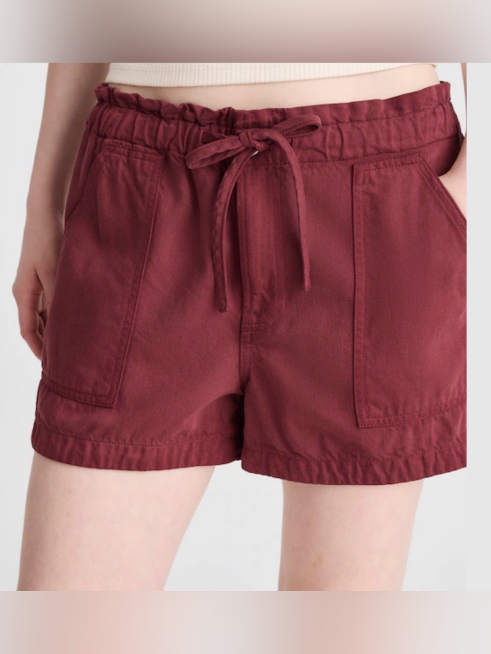 MadewellPull-On Utility Shorts Airy Denim
Dusty Merlot Linen Women’s Small NWT
